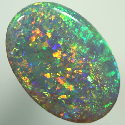 SOLID SEMI BLACK OPAL Large opal with a Floral Harlequin pattern. With VIDEO  